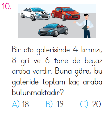 Toplama İşlemi Problemleri - 1 Testi