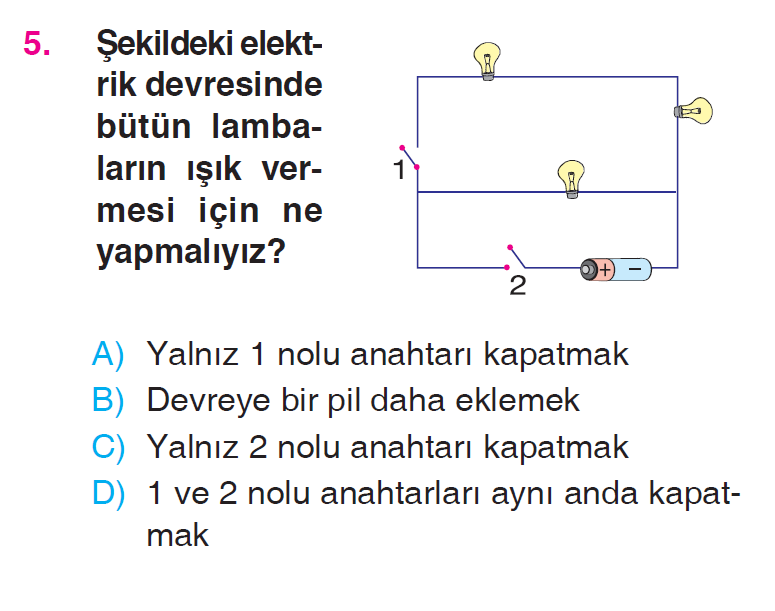 Basit Elektrik Devreleri Testi